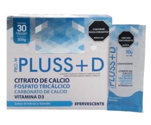 Pluss+D – Calcio + Vitamina D3 para Huesos Fuertes | 30 Sachets