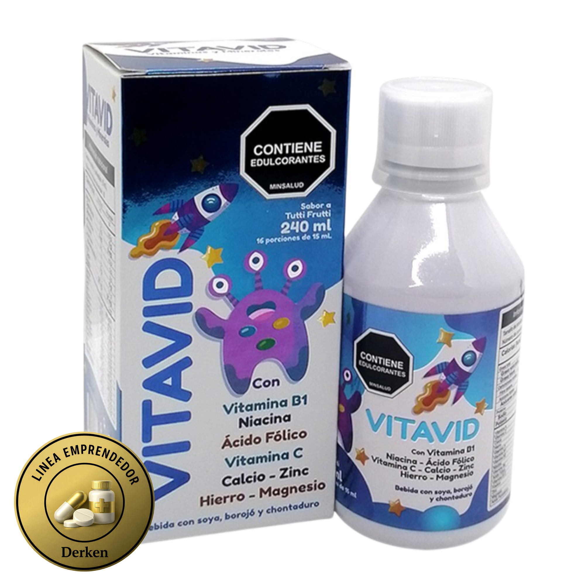 Vitavid Jarabe Niños – Multivitamínico Infantil | 240 ml | Pack x 6 unds